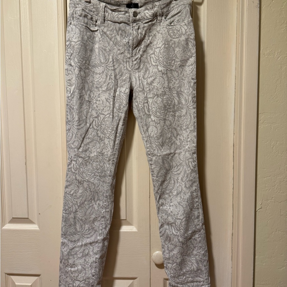 Gray Patterned Pants - image 1